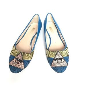 Urban Outfitters Egyptian Eye of Ra Ballet Flats 8